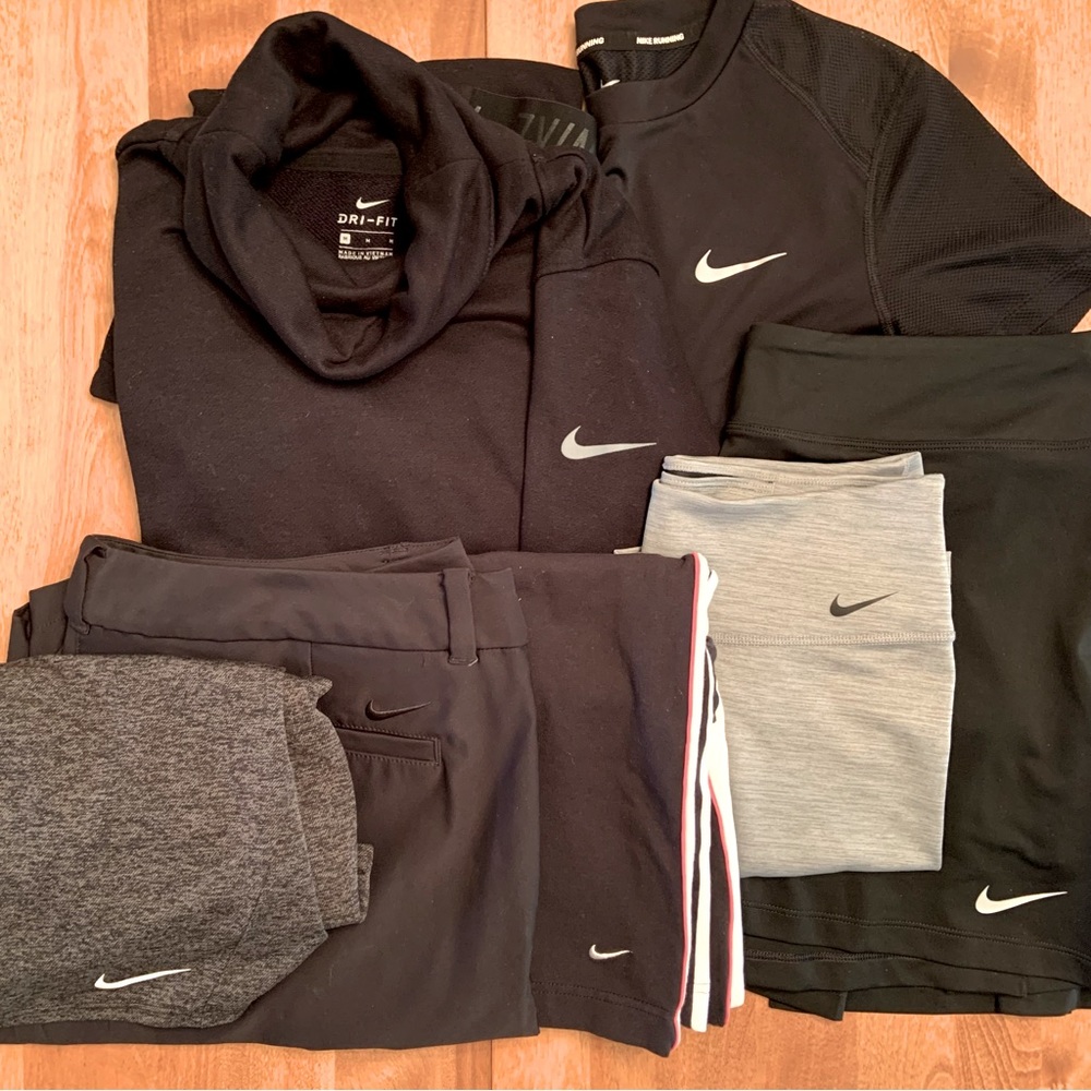 Nike bundle 7 pieces golf skirt golf shorts running shirt sweatshirt shorts